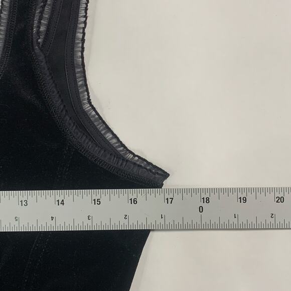 Arianne L Vntage Y2K Black Velvet Corset Tank Witchy Whimsygoth Fairy Goth - Picture 6 of 9